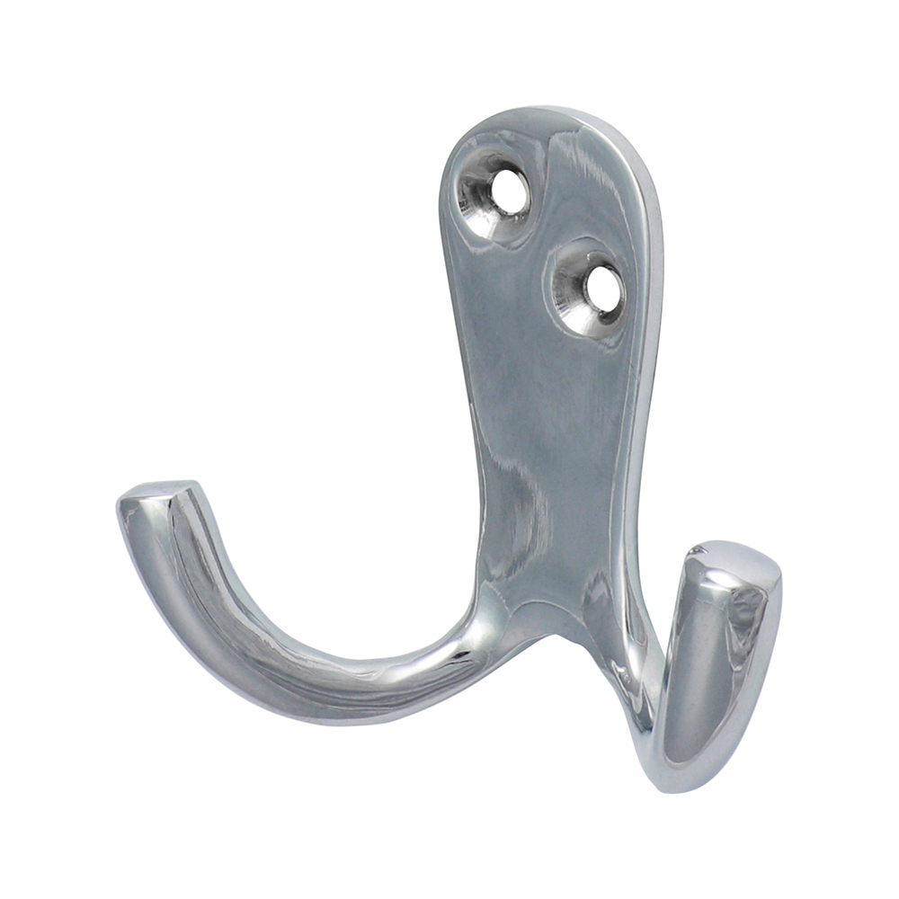 Timco Double Robe Hook Polished Chrome 47mm x 24mm