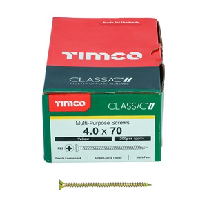 Timco Classic Multi-Purpose Screws 4 x 70mm 200 Box